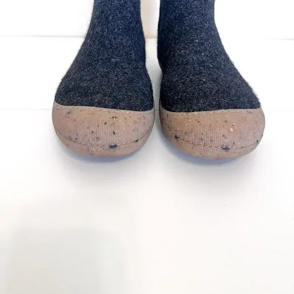 Huckberry Greys The Outdoor Slipper Boots Mens 9 Dark Gray Wool Rubber Portugal - Picture 6 of 8